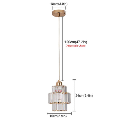 Fernando - Round Layered Crystal Ceiling Lamp