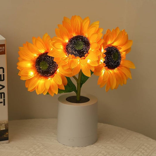 Sparkling sunflower lamp