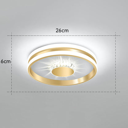 Golden Hall Crystal LED Ceiling Lamps