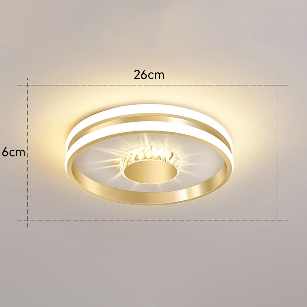 Golden Hall Crystal LED Ceiling Lamps