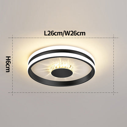 Golden Hall Crystal LED Ceiling Lamps