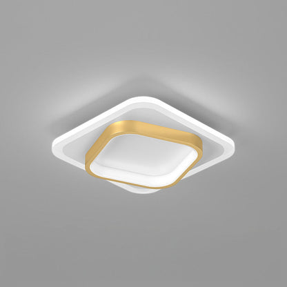 Square LED Golden Living Room Ceiling Light