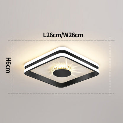 Golden Hall Crystal LED Ceiling Lamps