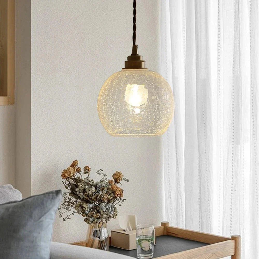 Crystal glass pendant lamp