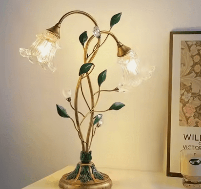 New French Flower Table Lamp