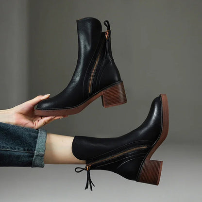 MARIE™ | LEATHER ANKLE BOOTS