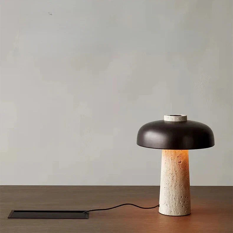 Travertine Table Lamp Natural