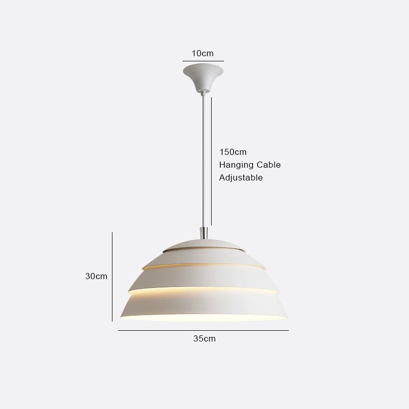 Dome shaped LED pendant lamp 