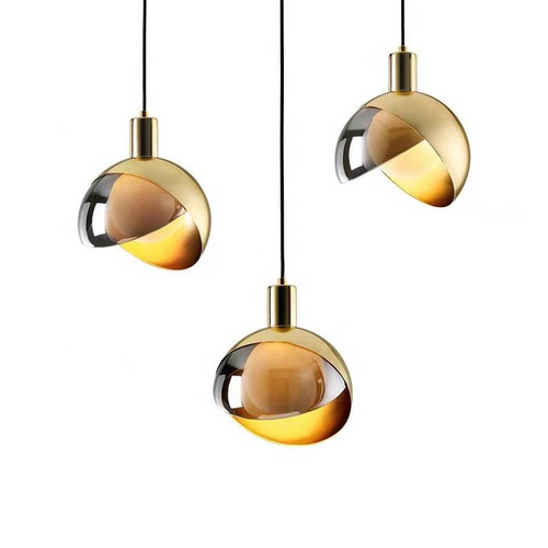 Modern gold glass pendant lamp