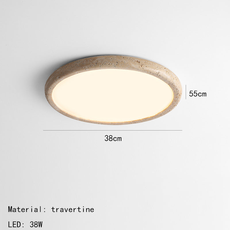 Natural stone LED ceiling lamp