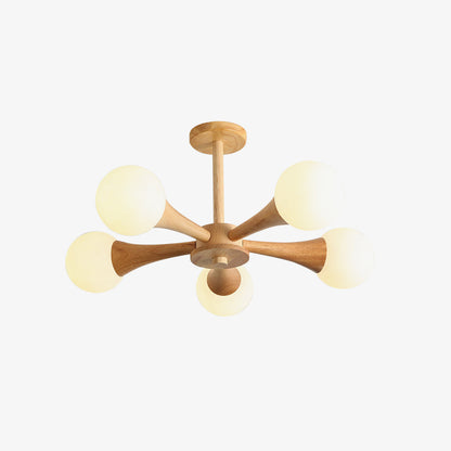 Wooden Nera chandelier 