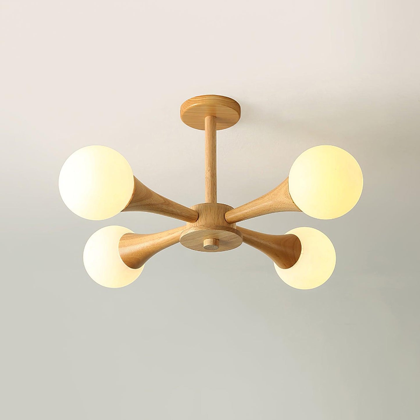 Wooden Nera chandelier 