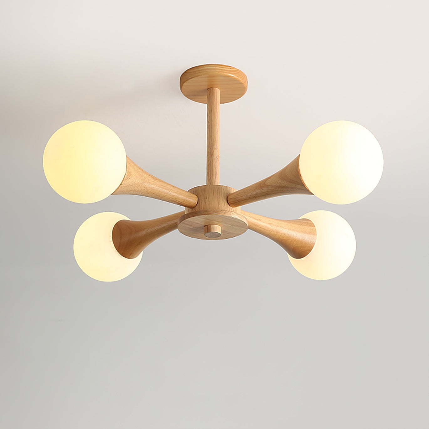 Wooden Nera chandelier 