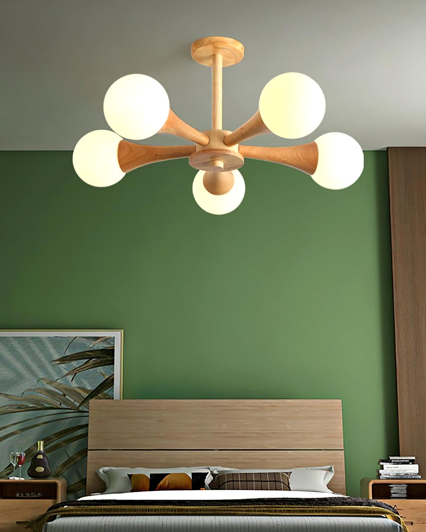 Wooden Nera chandelier 