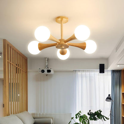 Wooden Nera chandelier 