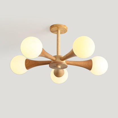 Wooden Nera chandelier 