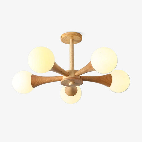 Wooden Nera chandelier 