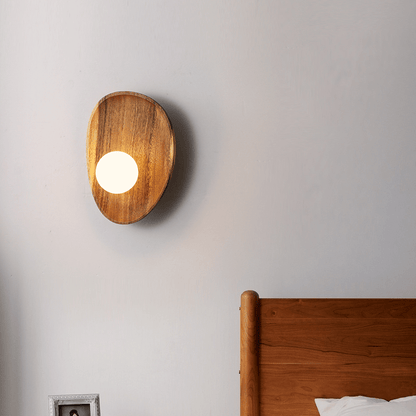 Natural wooden wall lamp 