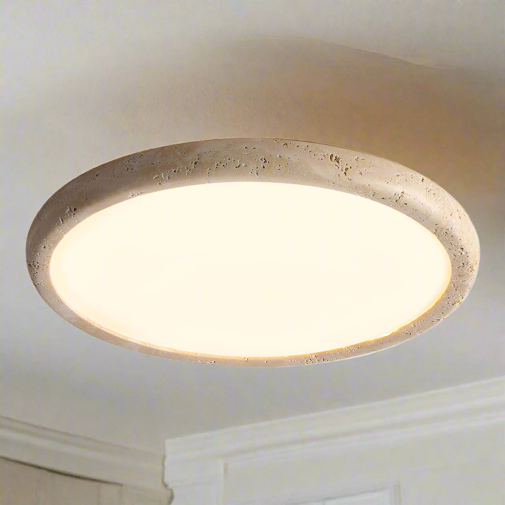 Natural stone LED ceiling lamp