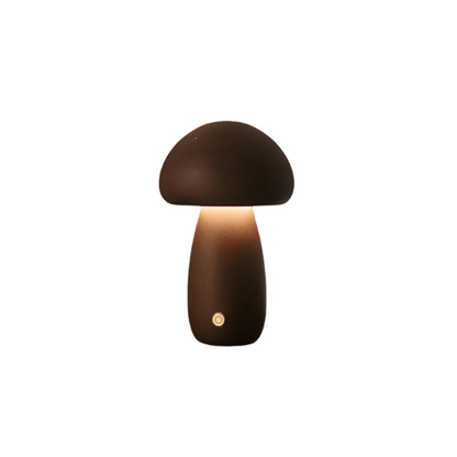 Oplaadbare Houten Paddestoelen Tafellamp