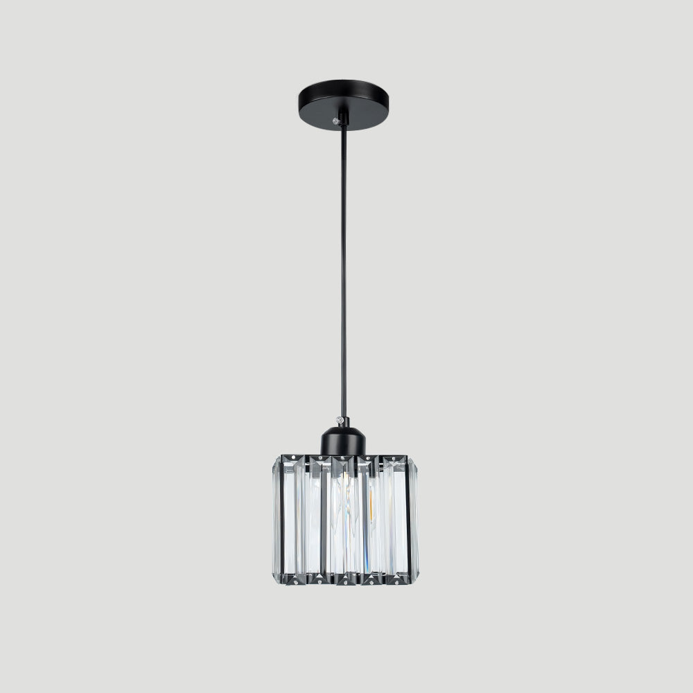 Modern Multi-Head Glass Kitchen Black Pendant Light 