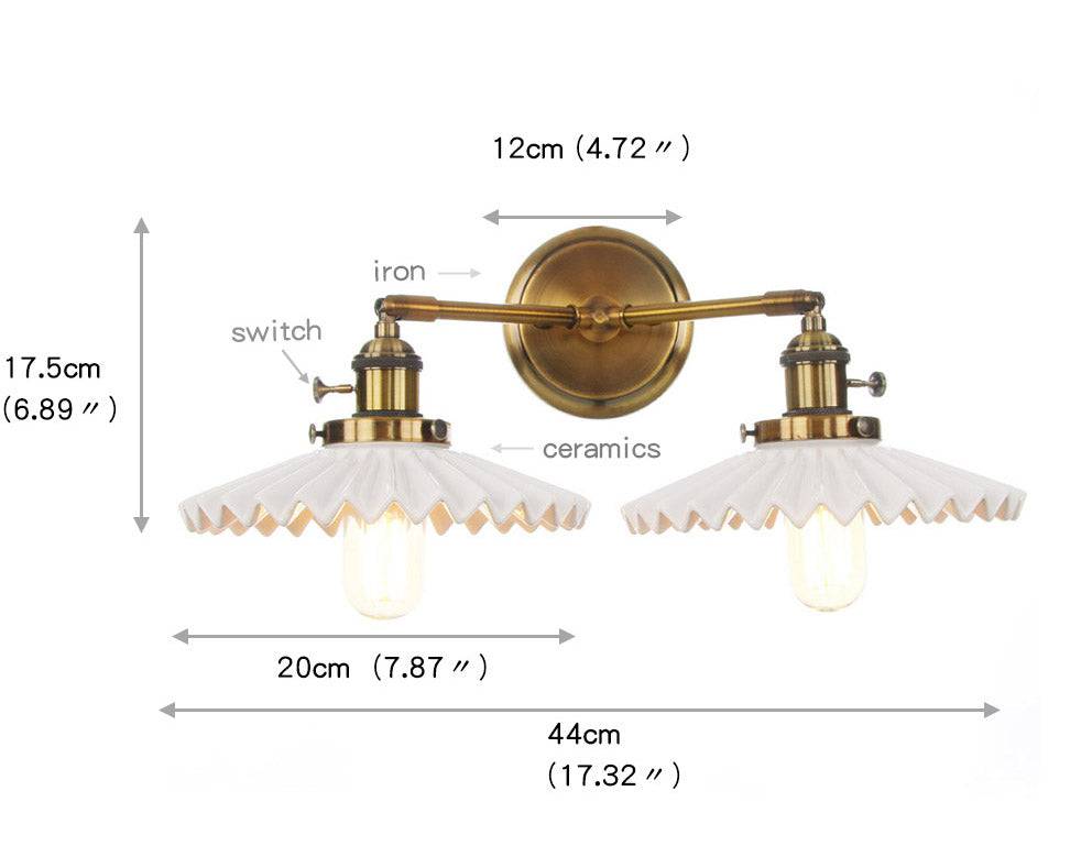 Antieke keramische dubbele lamp