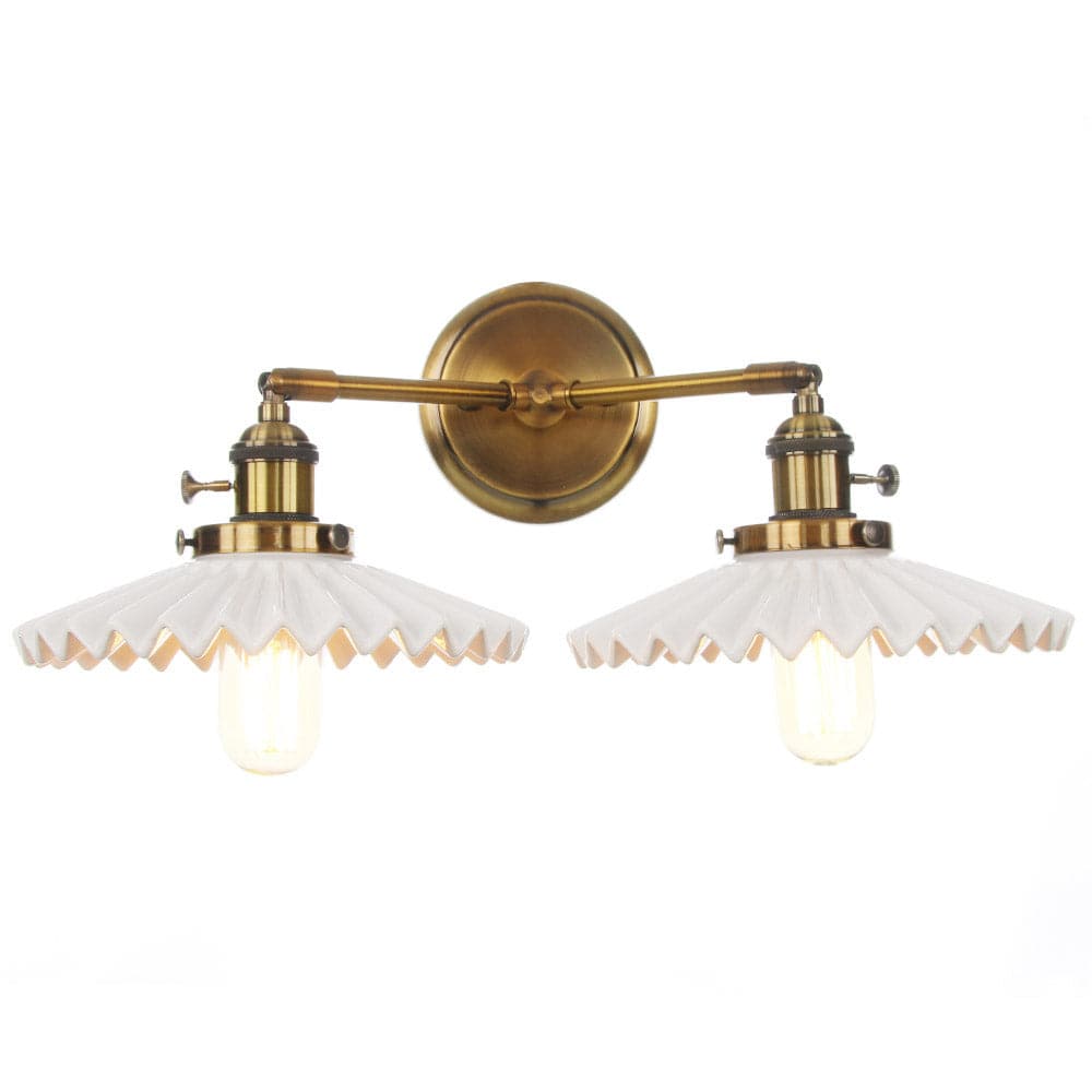 Antieke keramische dubbele lamp