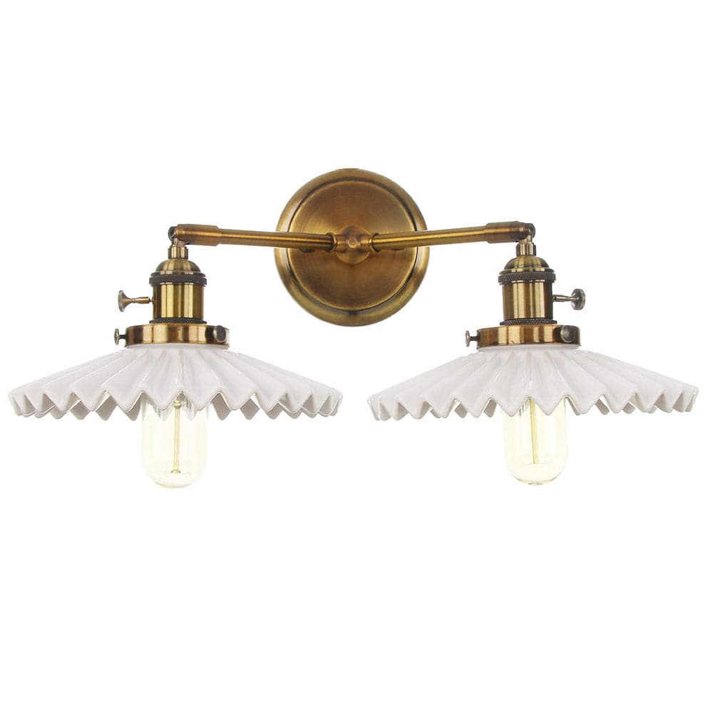 Antieke keramische dubbele lamp