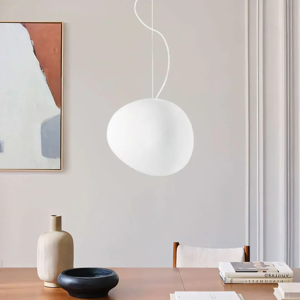 Witte Kiezel Hanglamp