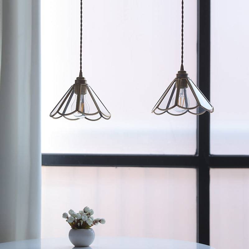 Brass glass pendant lamp 