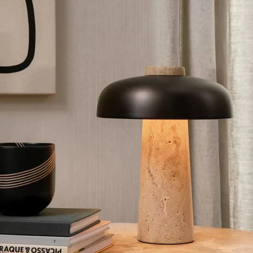 Travertine Table Lamp Natural