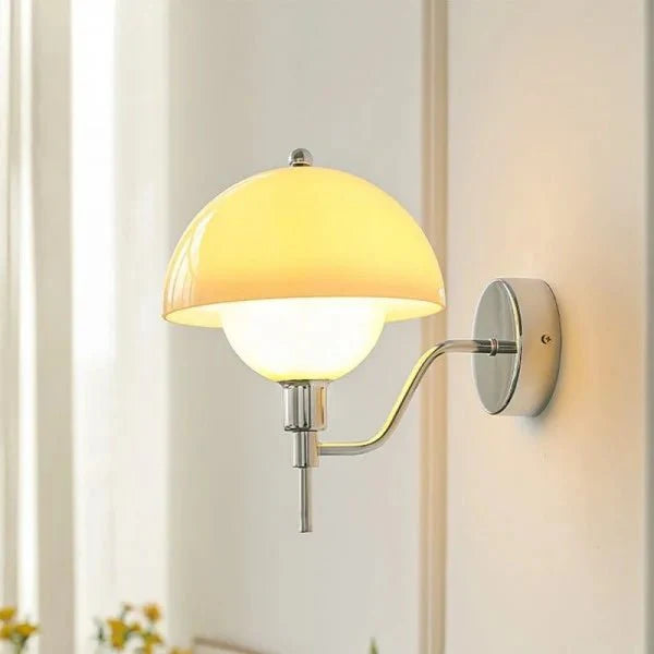 Paddestoel Wandlamp Crème