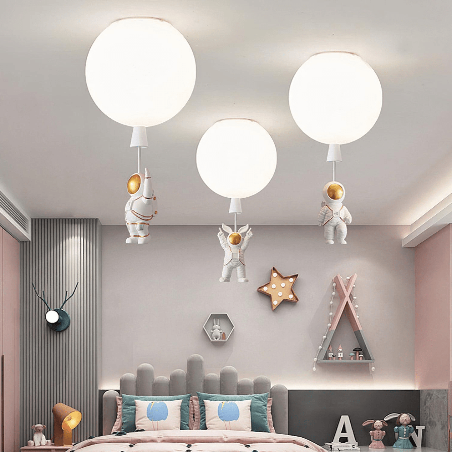 Fateh Modern Moon/Astronaut LED Ceiling Lamp