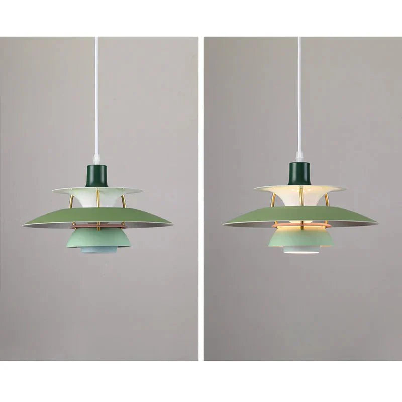 Morandi Modern LED pendant lamp with shade