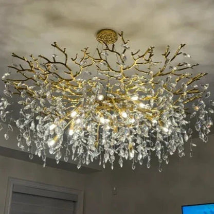 French branch crystal chandelier