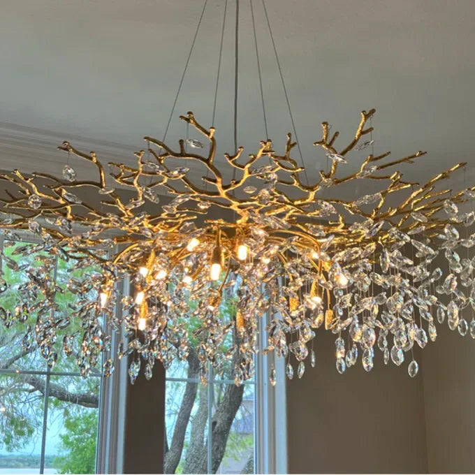 French branch crystal chandelier