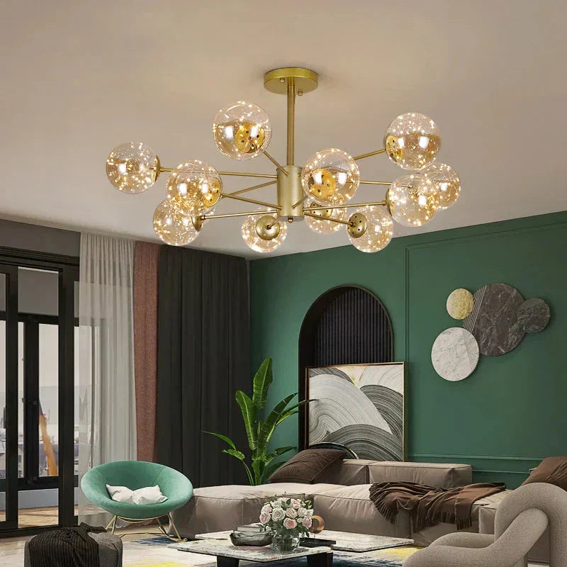 NobleLuminance - Glass Ball Chandelier 