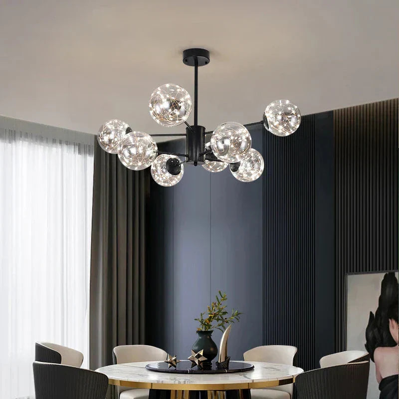 NobleLuminance - Glass Ball Chandelier 