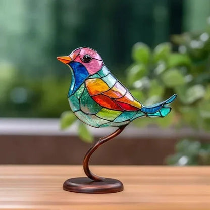 Luxury AvianElegance - Birds in colored glass for a refined interior design