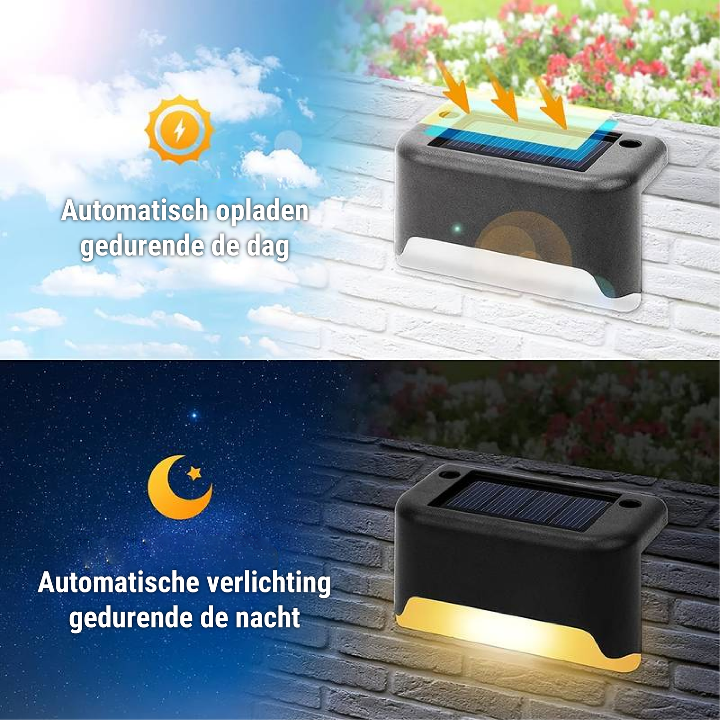 Wireless LED solar wall lights - Create the perfect atmosphere in your garden!