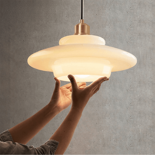 Witte Glazen Hanglamp