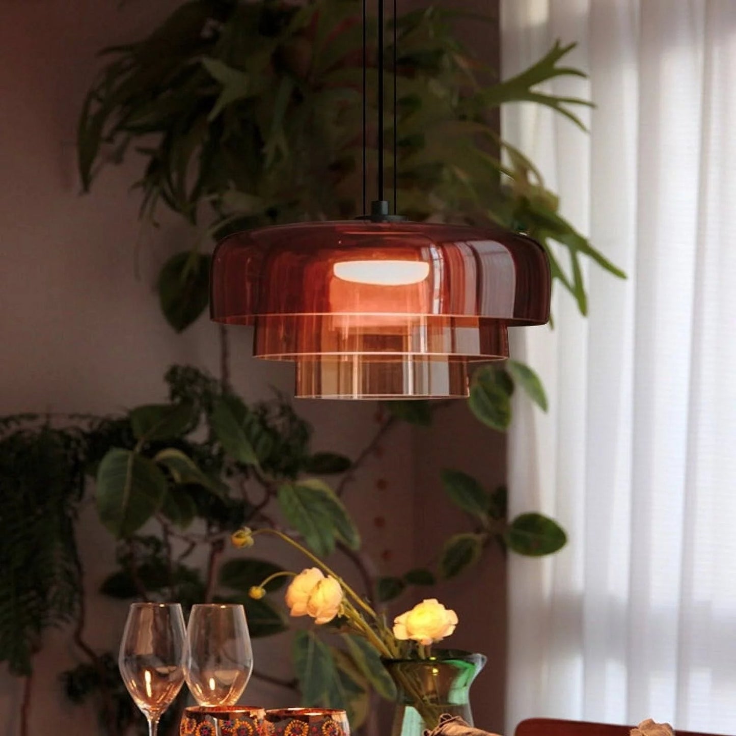 Norwegian glass pendant lamp