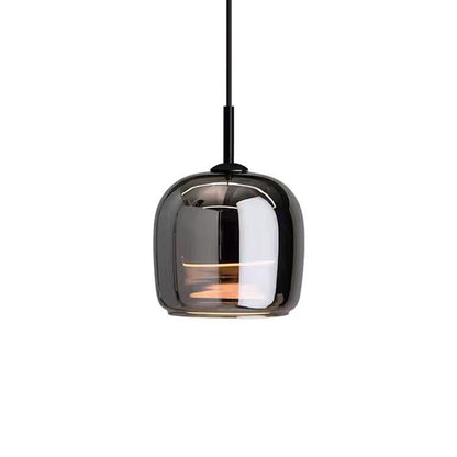 Scandinavian black glass pendant lamp