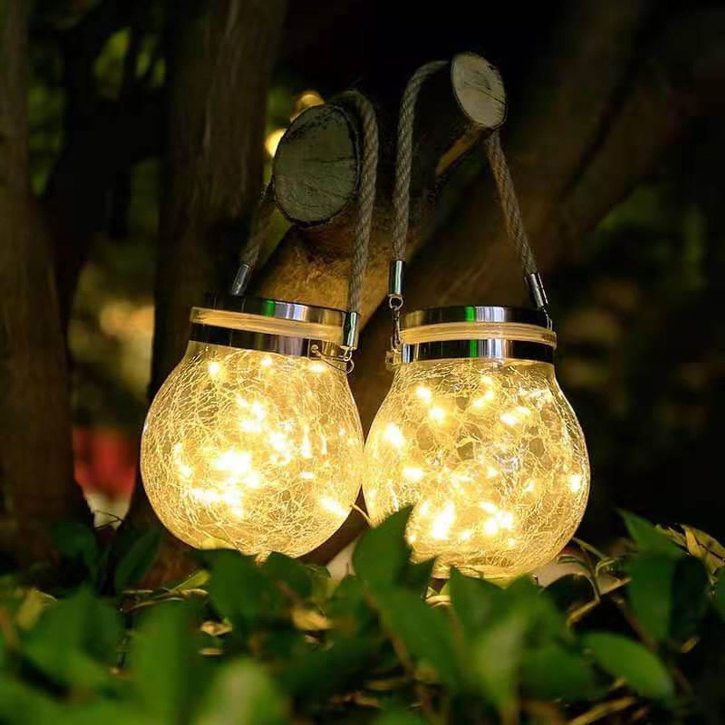 (1+2 FREE) Solar powered glass light 