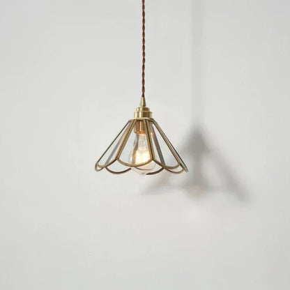 Brass glass pendant lamp 