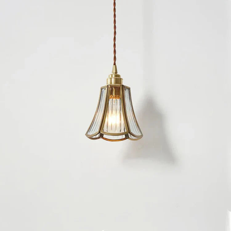 Brass glass pendant lamp 