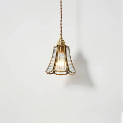 Brass glass pendant lamp 