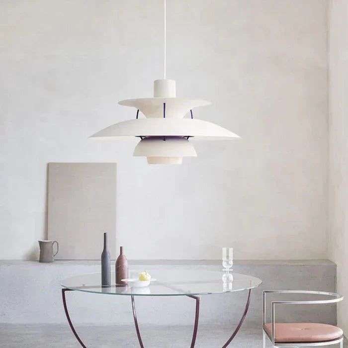 Morandi Modern LED pendant lamp with shade