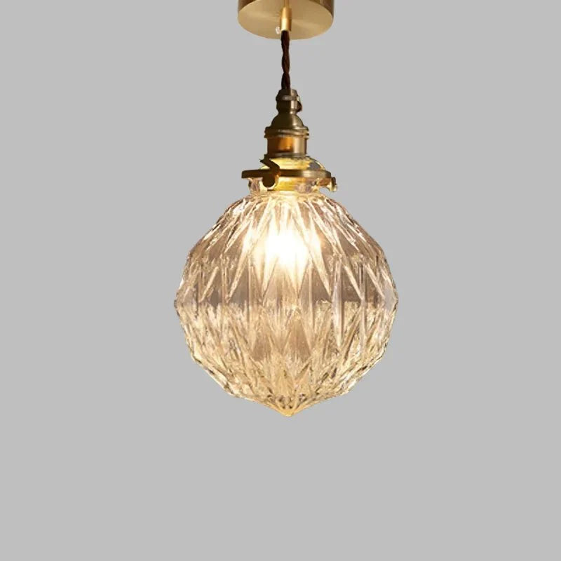 Crystal glass pendant lamp