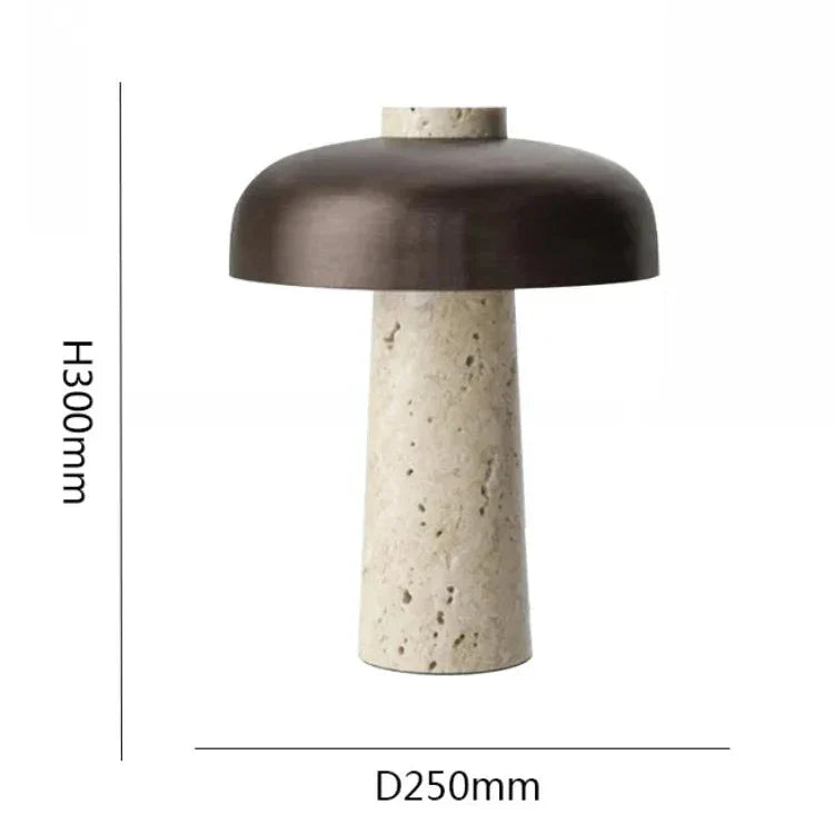 Travertine Table Lamp Natural